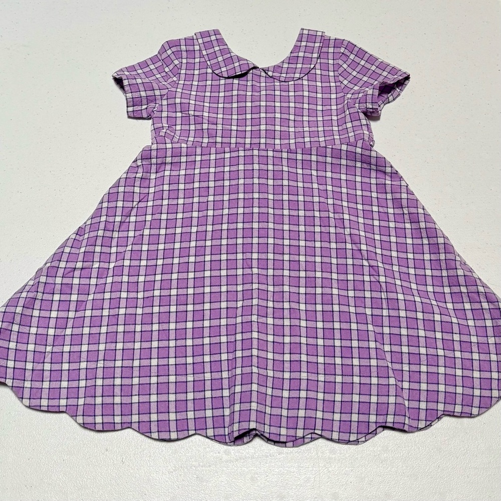 SweetHoney Lavender Checkered Kids Dress